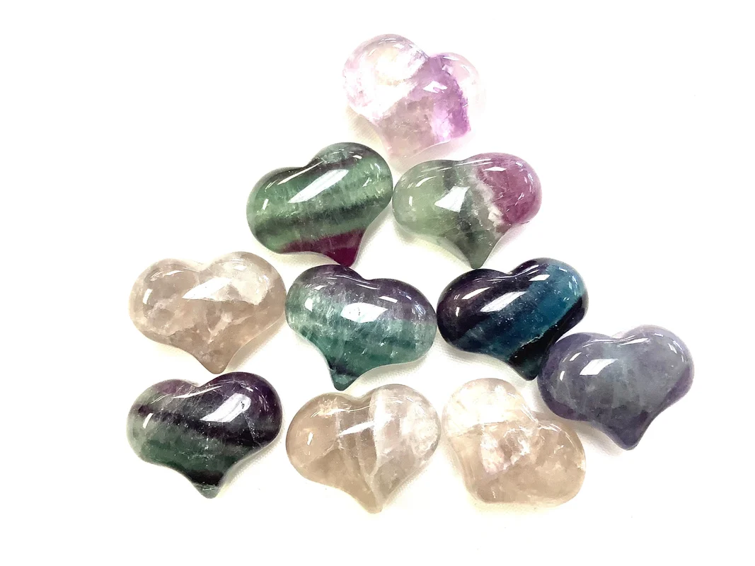 Fluorite Heart 1″ (sold separately) - Saldi Straordinari – Offerte Speciali Disponibili Adesso - fluorite tower fluorite sold