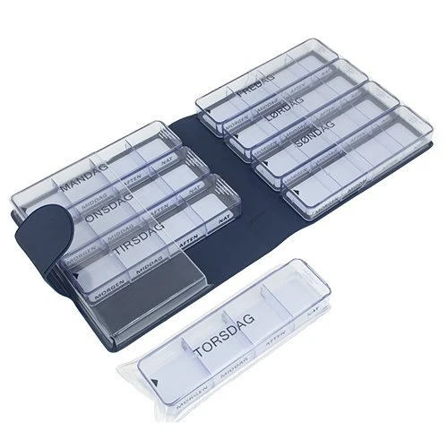 Grandes boîtes de dosage dans un étui - Medimax - Organisation de la maison avec des solutions de rangement Organiseur de médicaments – De l'ordre dans ta trousse à pharmacie