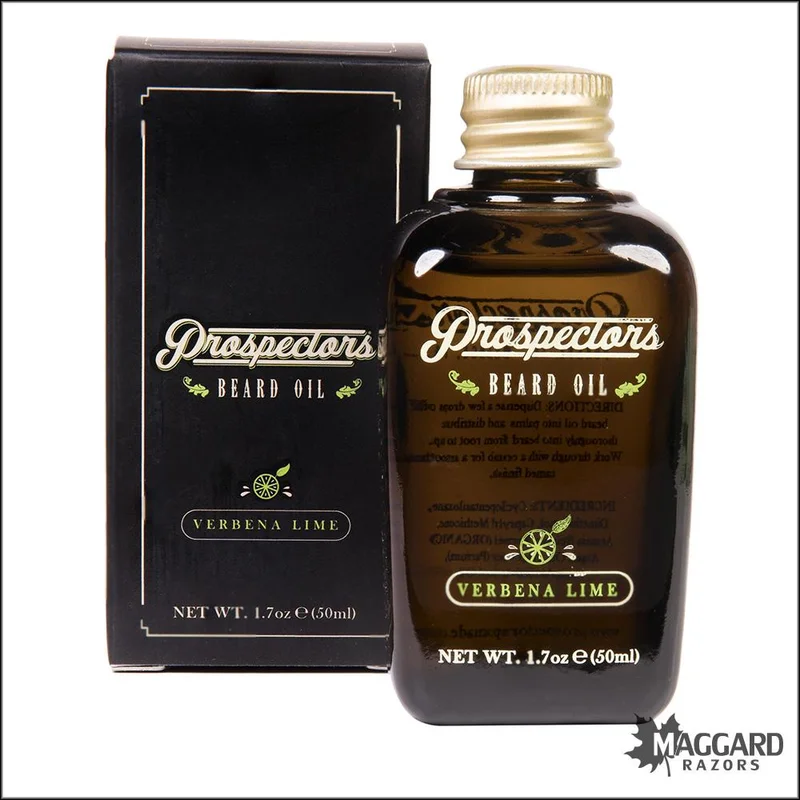 Prospectors Artisan Beard Oil, 50ml – Verbena Lime Afro - Saldi Straordinari – Offerte Speciali Disponibili Adesso