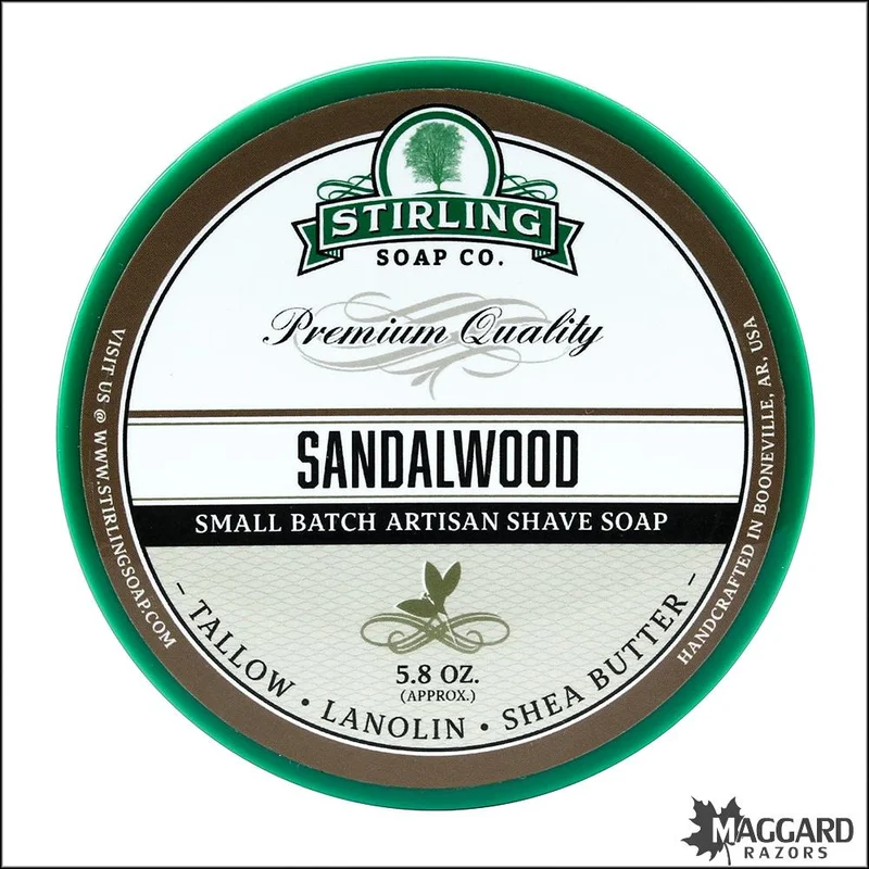 Stirling Soap Co. Sandalwood Shaving Soap, 5.8oz - Saldi Straordinari – Offerte Speciali Disponibili Adesso Creator