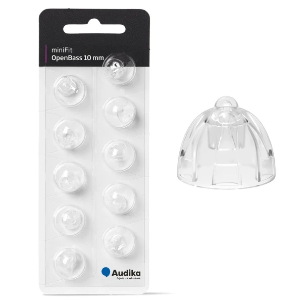 Dômes Audika miniFit OpenBass - Saldi Straordinari – Offerte Speciali Disponibili Adesso Oticon and Sonic Domes - MiniFit Open, 6mm (10/pack) - KY Tinnitus Treatment