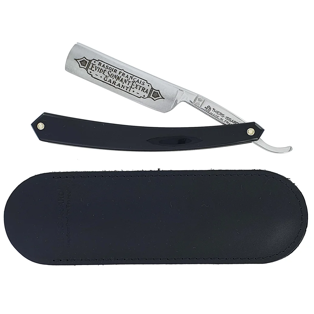 Rasoir Français Extra Evidé Sonnant Thiers Métal Issard Acrylique Noir - Édition Limitée – L’Art de la Table Française en Promotion !