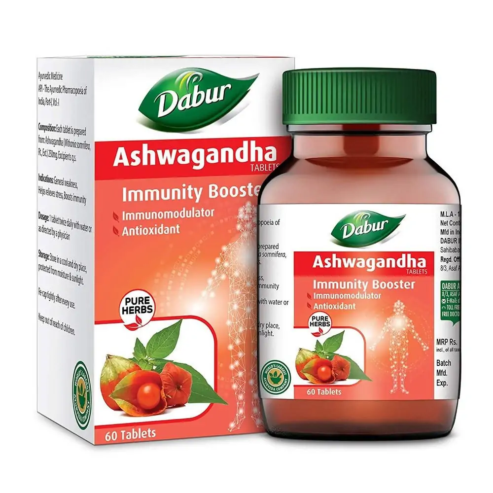 Ashwagandha 60 comprimés Gélule Dabur - Saldi Straordinari – Offerte Speciali Disponibili Adesso